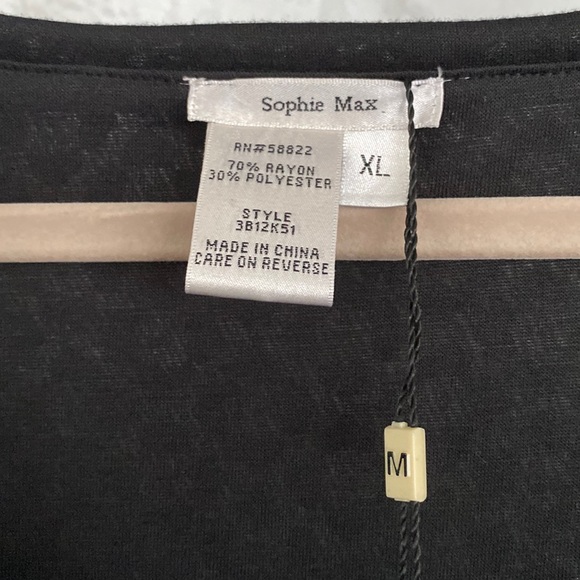 NWT Sofie Max XL Blue & Black design lined cap sleeved dress or long tunic - Picture 5 of 14